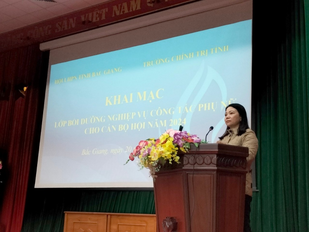Hội LHPN tỉnh Bắc Giang tổ chức bồi dưỡng nghiệp vụ  công tác Hội năm 2024