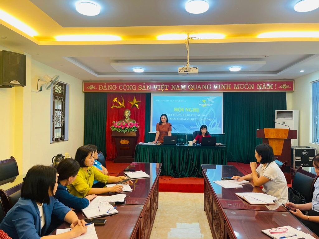 Hội LHPN huyện Hiệp Hoà tổ chức hội nghị sơ kết phong trào phụ nữ quý I/2024, triển khai nhiệm vụ quý II/2024